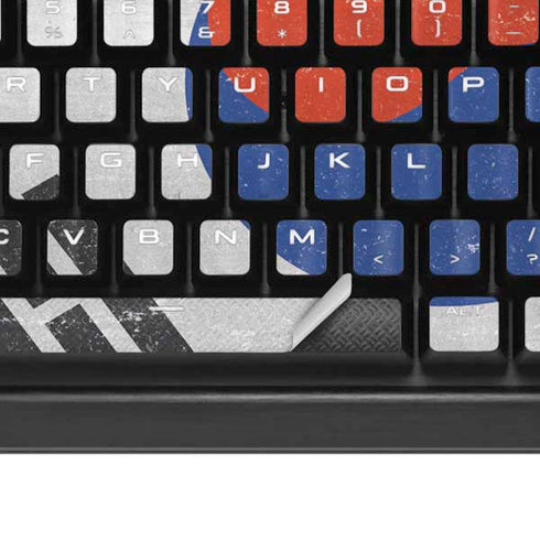 South Korean Flag Distressed K95 RGB PLATINUM Mechanical Gaming Keyboard Skin